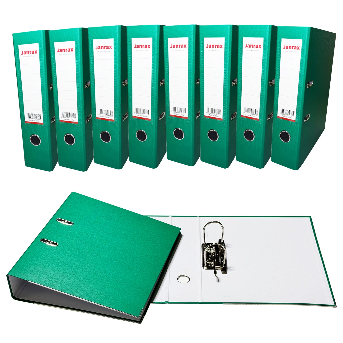 A4 Green Paperbacked Lever Arch File by Janrax