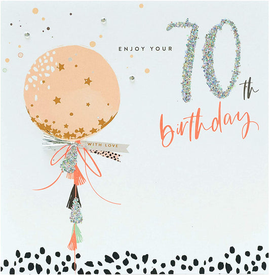 70th Birthday Luxury Card Age 70 For Her 