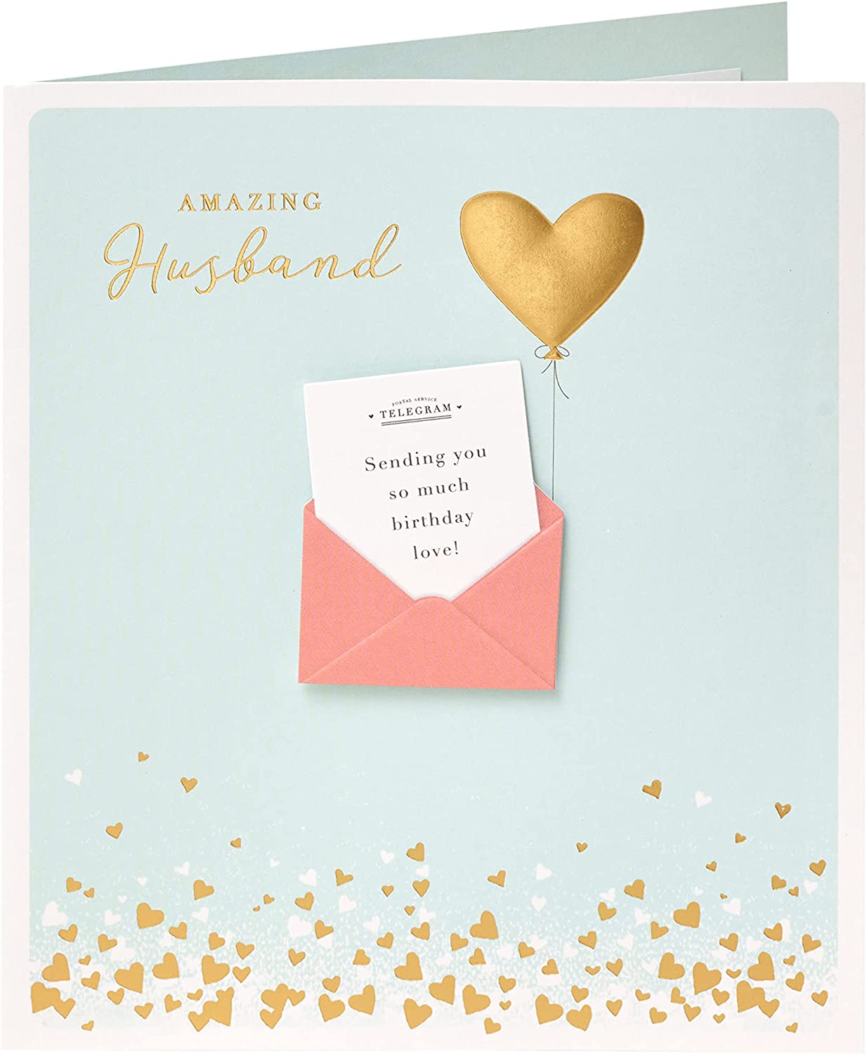 Contemporary Design Husband Birthday Card