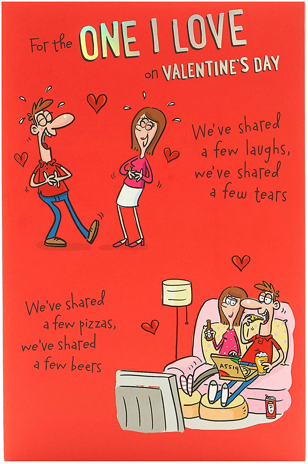 For The One I Love Romantic 3 Fold Valentine's Day Card