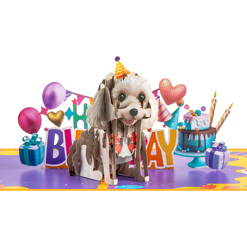 Party Pup Cheerful Dog Themed Birthday Card