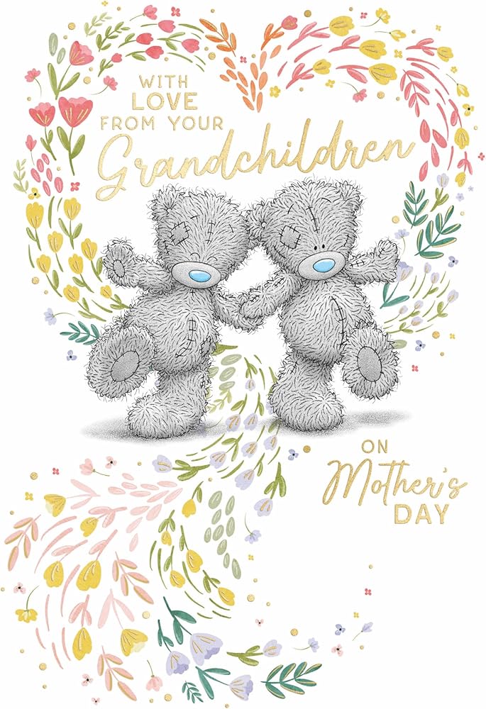 Bears Holding Paws From Your Grandchildren Mother's Day Card