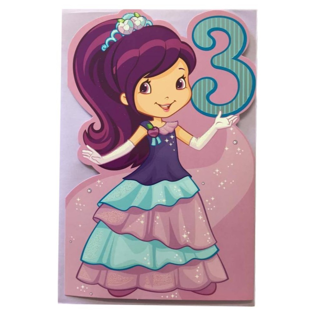 Happy Birthday 3rd Girl Greetings Card