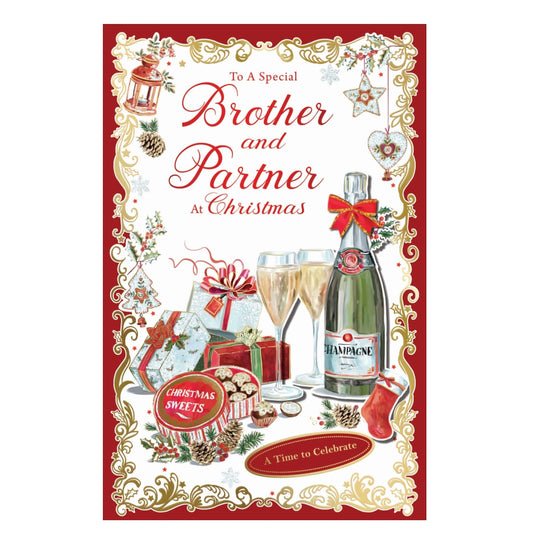 To a Special Brother and Partner Time to Celebrate Christmas Card