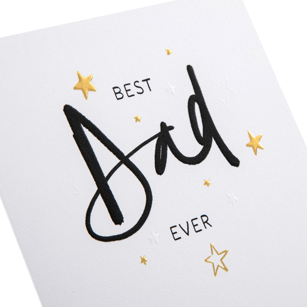 Typography Design Best Dad Birthday Card