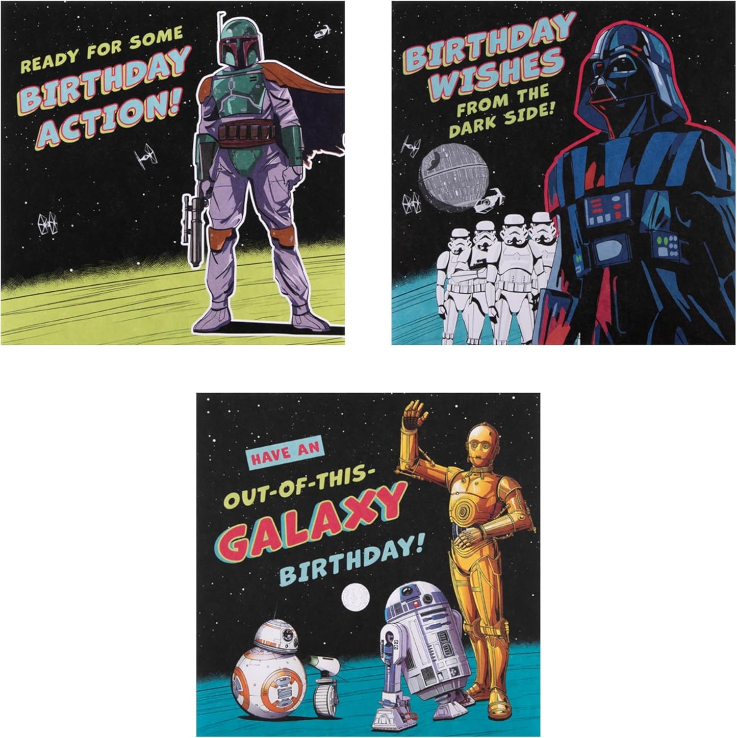Star Wars Design Multipack Pack of 10, 5 Designs Birthday Cards