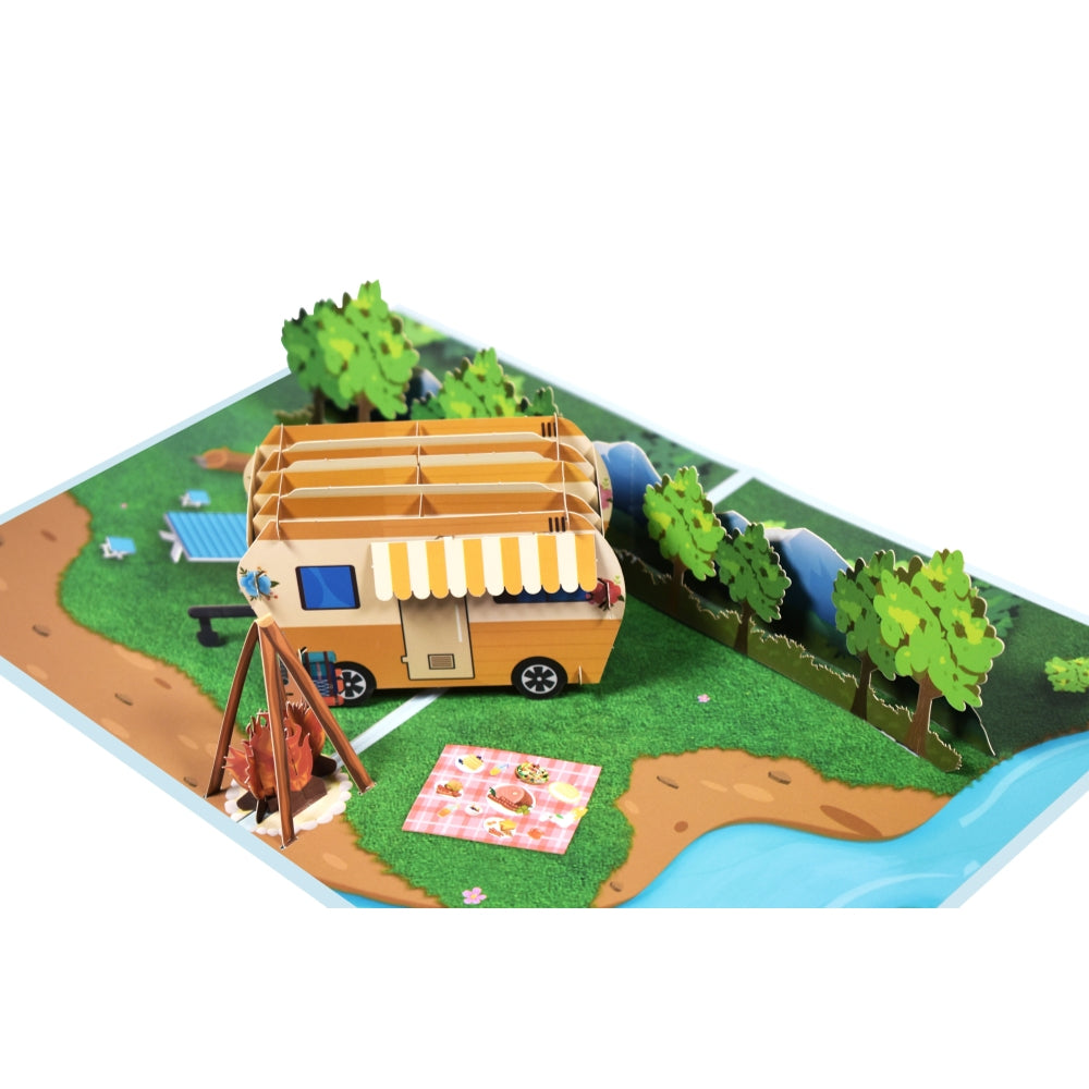 Camping Scene 3D Pop Up Greeting Card