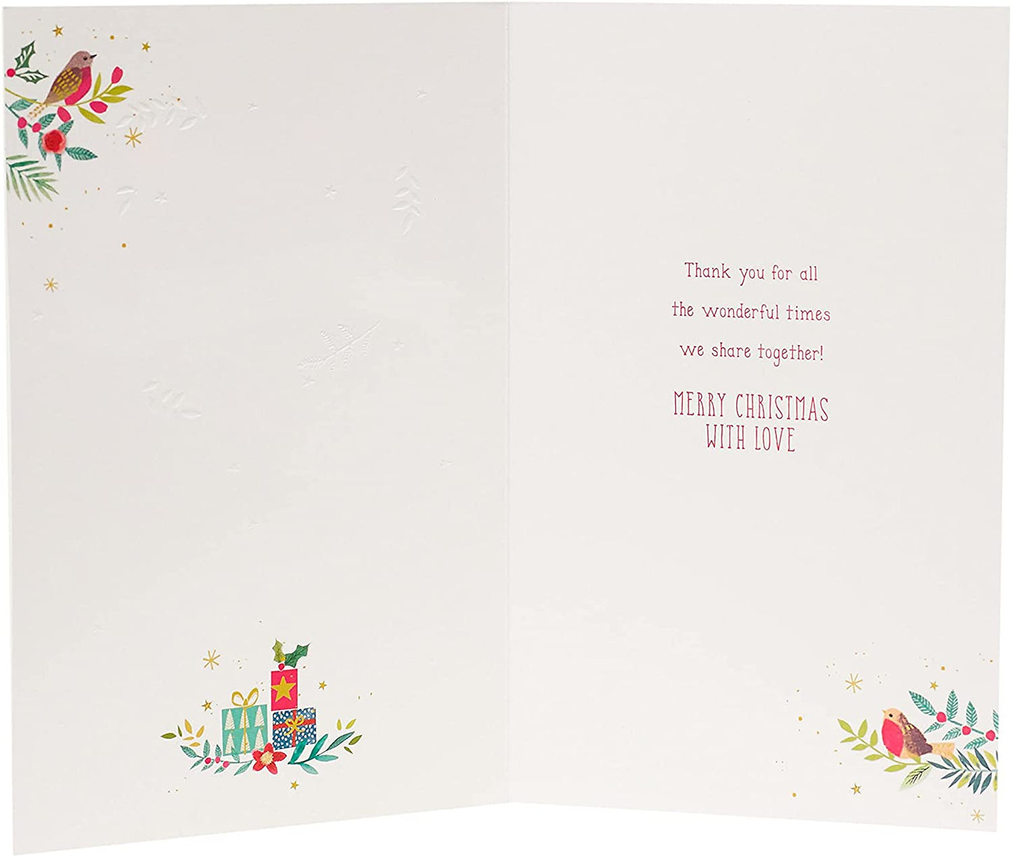 With Love Multi Caption Christmas Card with Stick on Captions 