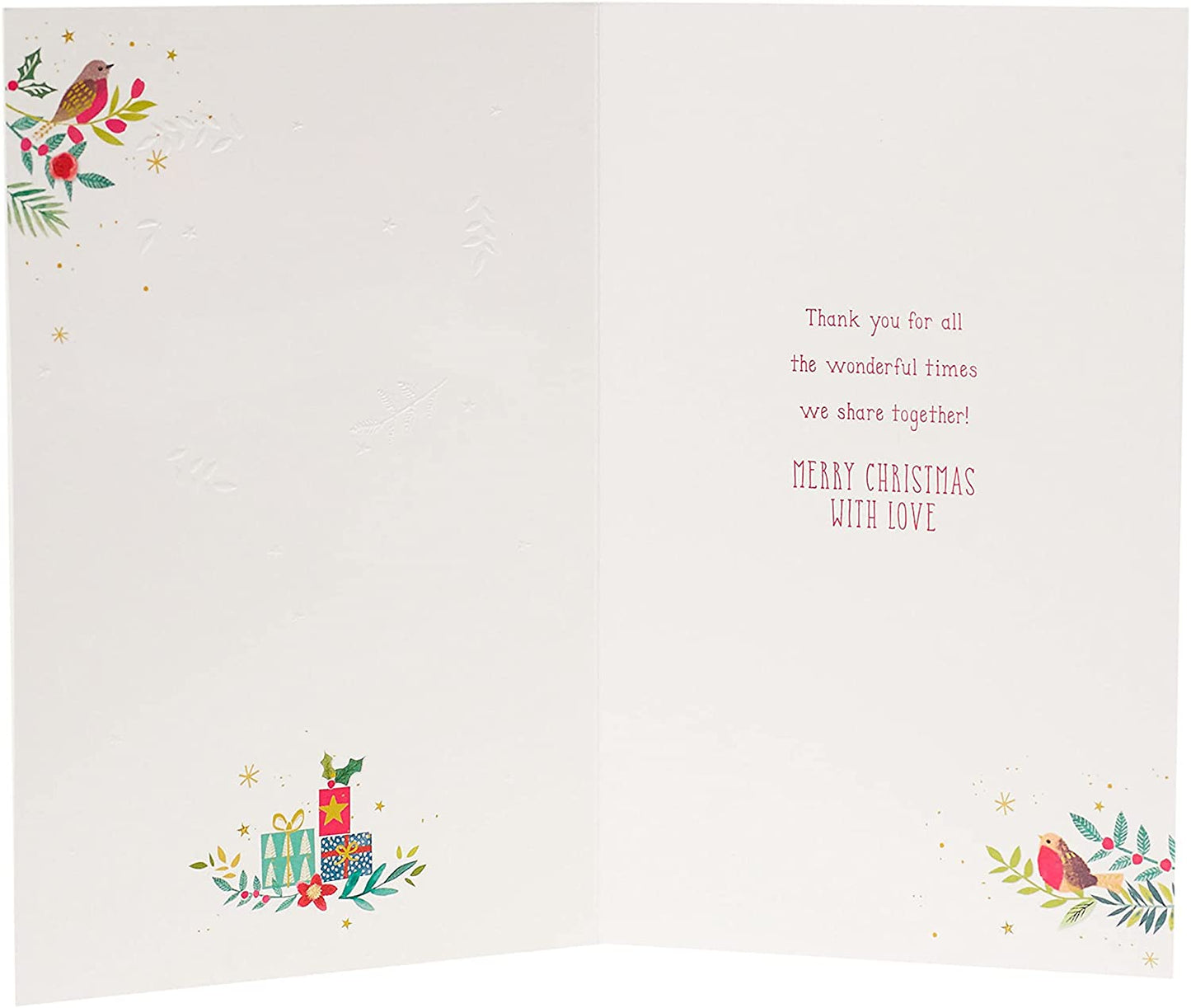 With Love Multi Caption Christmas Card with Stick on Captions
