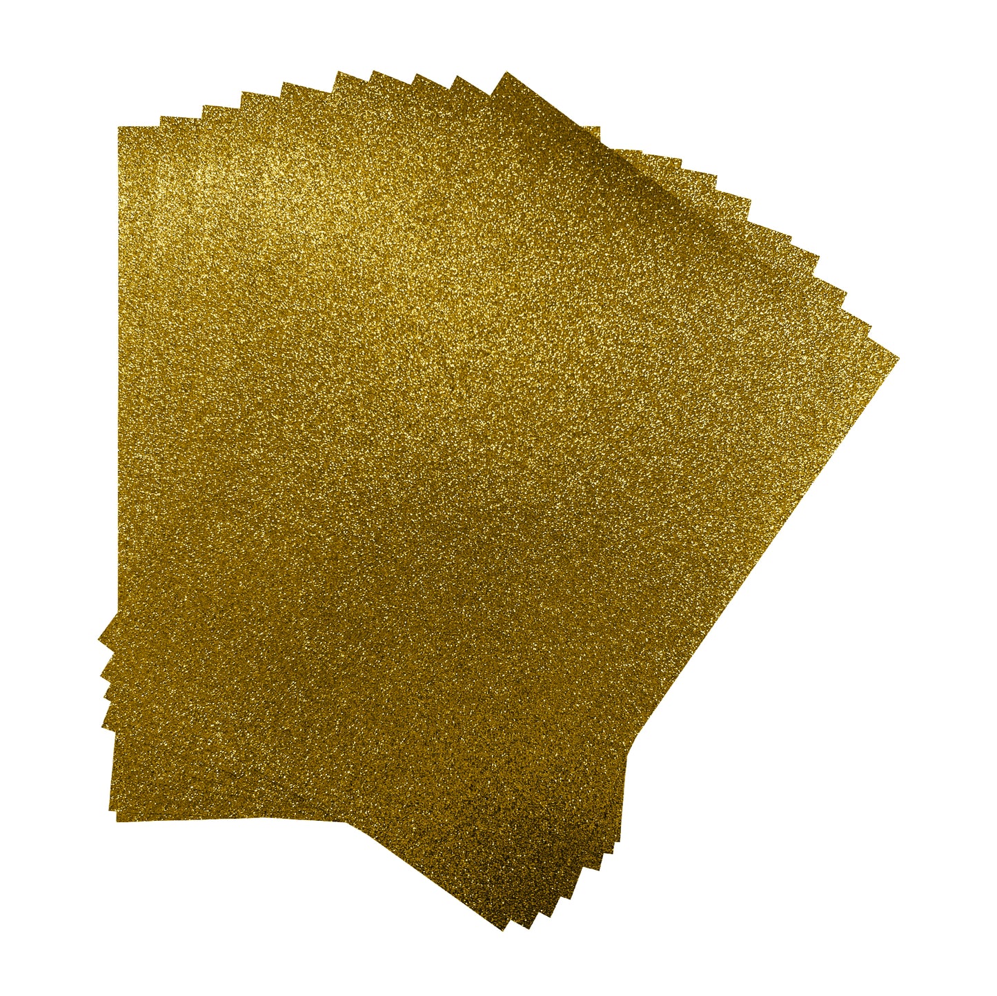 Pack of 50 A4 Gold Coloured Glitter Card 230gsm Sheets