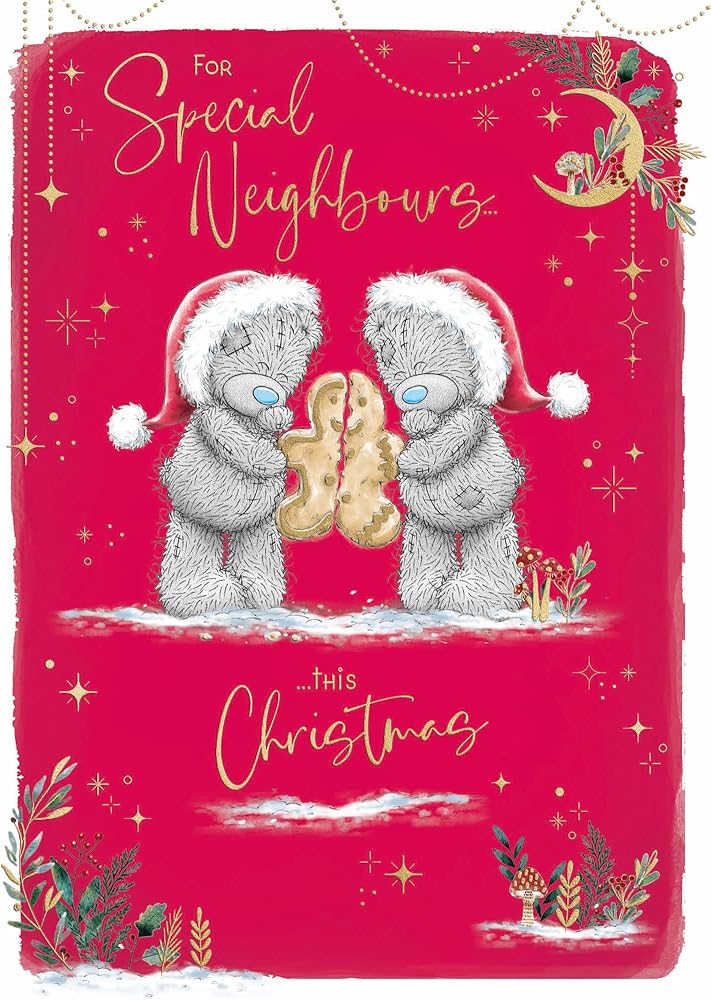 Bears And Gingerbread Man Special Neighbours Christmas Card