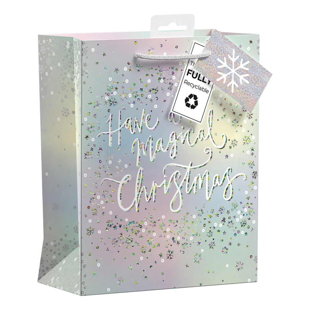 Pack of 12 Magical Christmas Medium Christmas Gift Bags