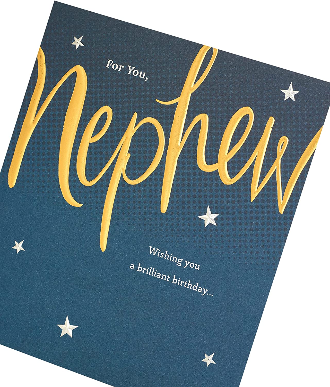 Nephew Birthday Card Metallic Finish