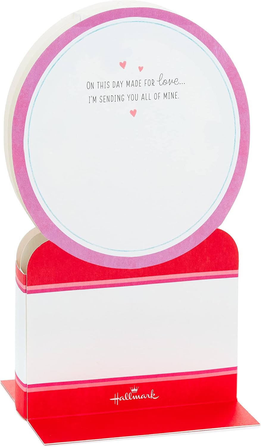 Musical Love You Snow Globe Design Pop Up Valentine's Day Card