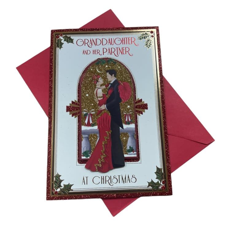 Granddaughter and Her Partner Beautiful Couple Christams Card
