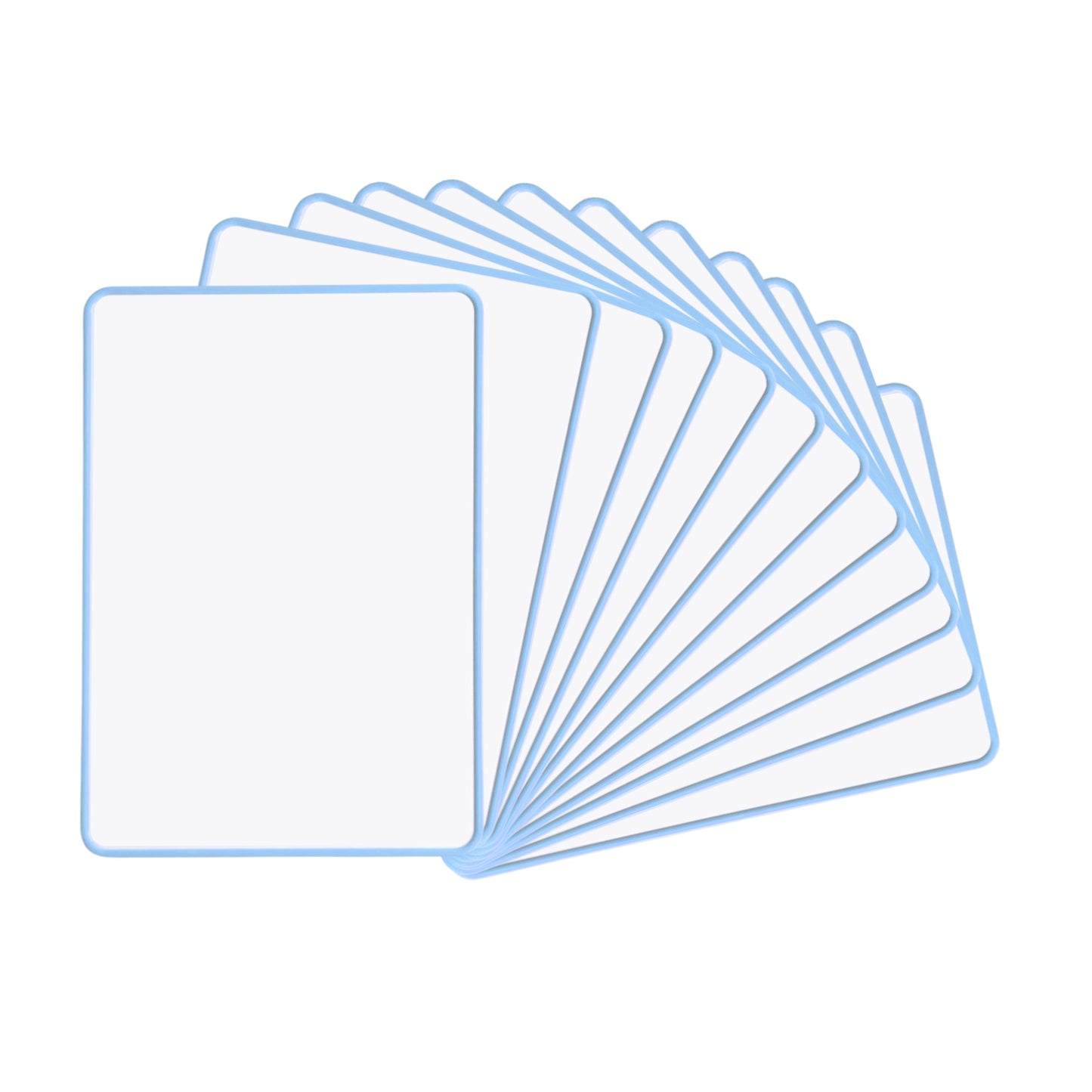 A4 Double Sided Magnetic Erasable MDF Plain Whiteboard With Light blue Border