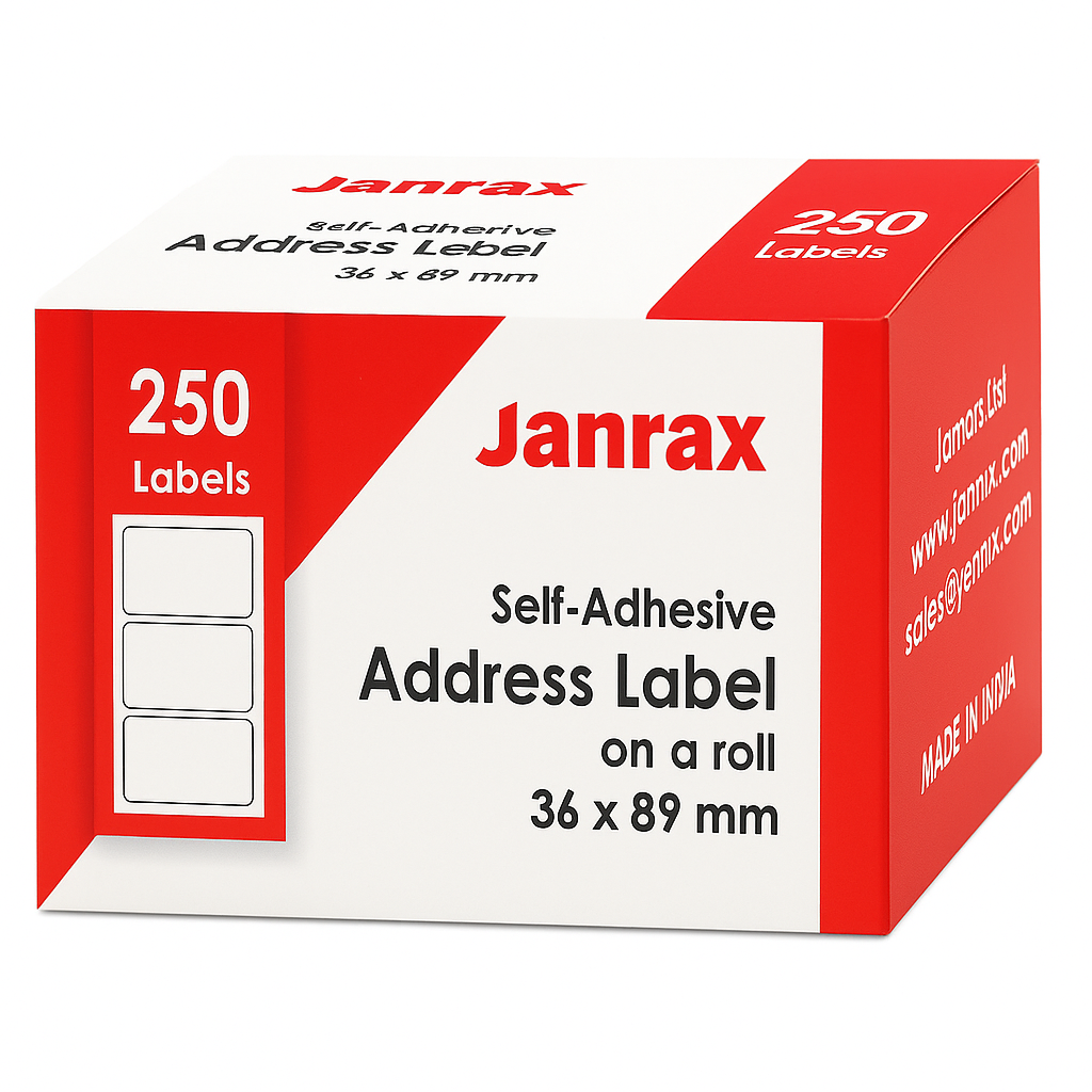6 Rolls of 250 Self Adhesive Address Labels 36x89mm