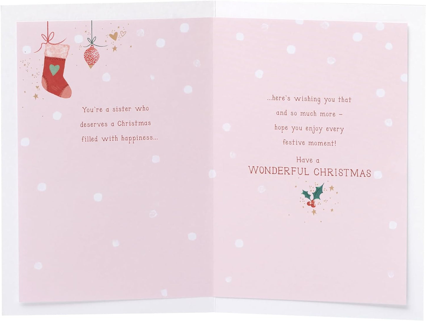 Sister Christmas Card Hanging Ornaments Design