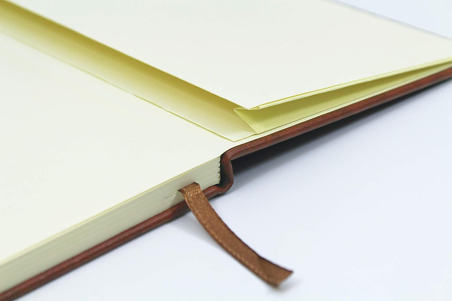 Silvine A5 Tan 160pp 90gsm Executive Soft Feel Notebook Ruled with Marker Ribbon