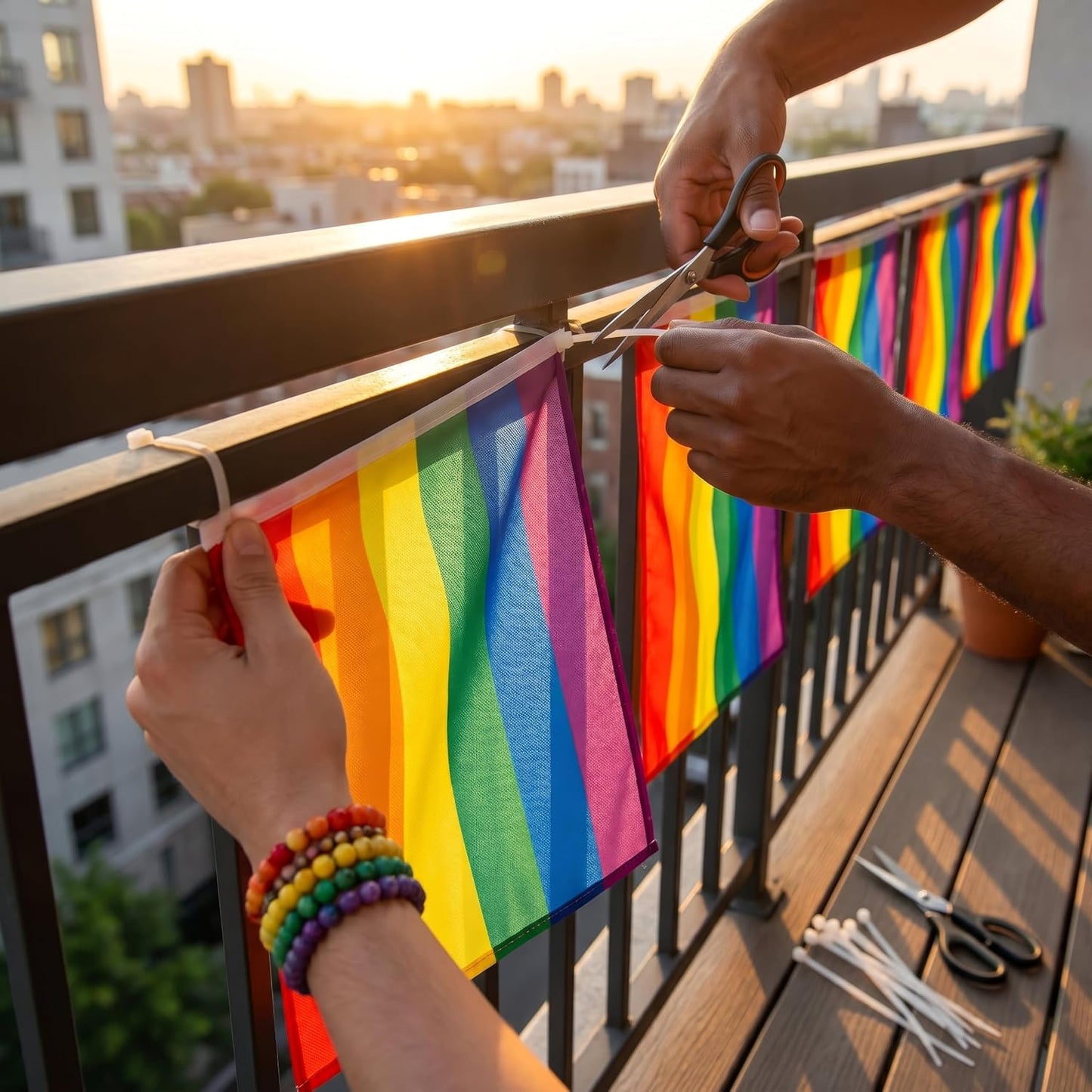 7m Gay Pride LGBTQ+ Rainbow Flag Bunting