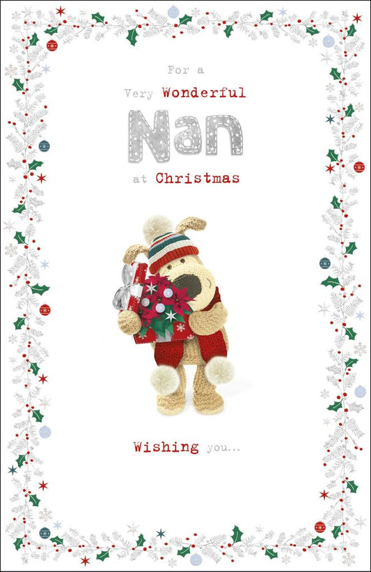For a Wonderful Nan Boofle with Gift Christmas Card