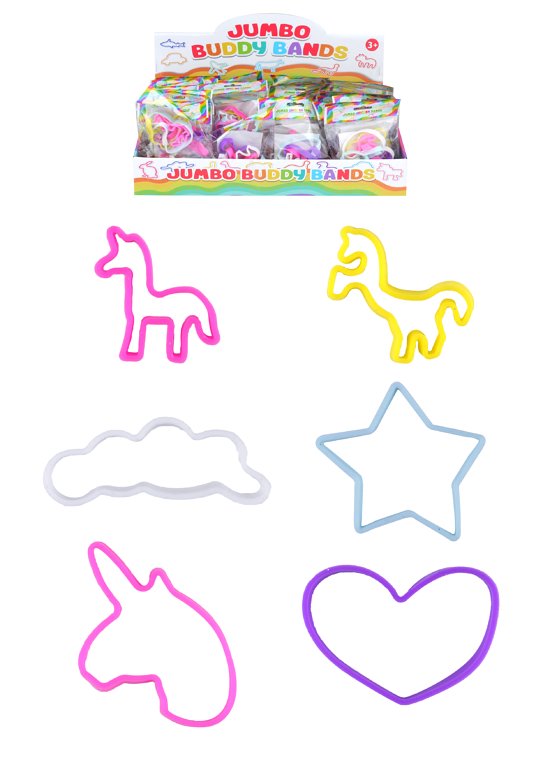 12 x Bag of 6 Buddy Band Unicorn Bracelets