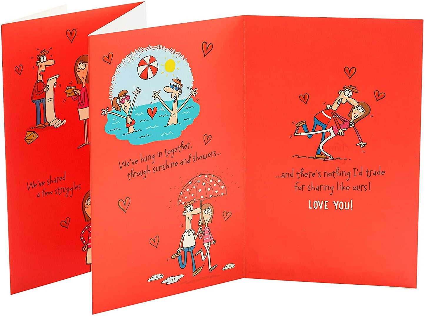 For The One I Love Romantic 3 Fold Valentine's Day Card