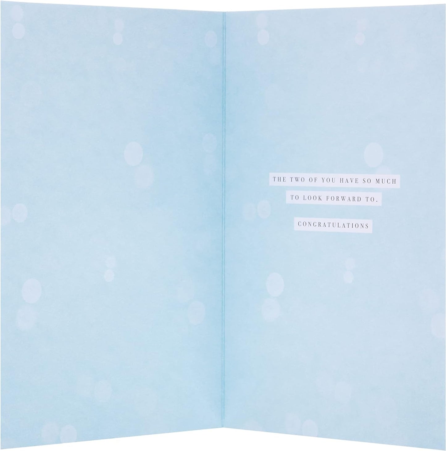 Contemporary Illustrated Textured Design Engagement Congratulations Card