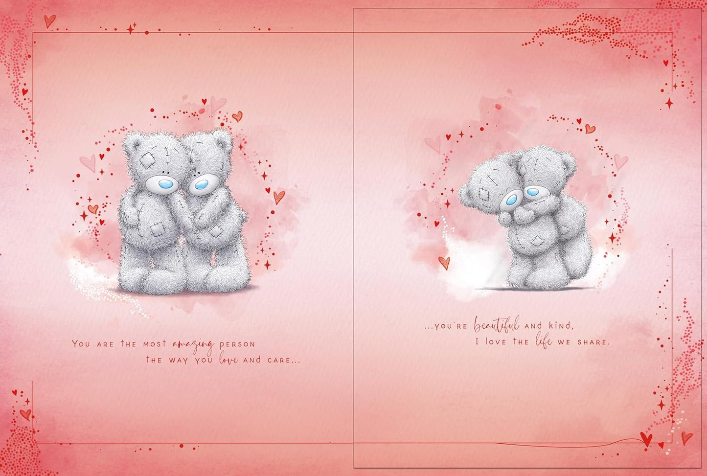 Bears With Bouquet Wife Boxed Valentine's Day Card