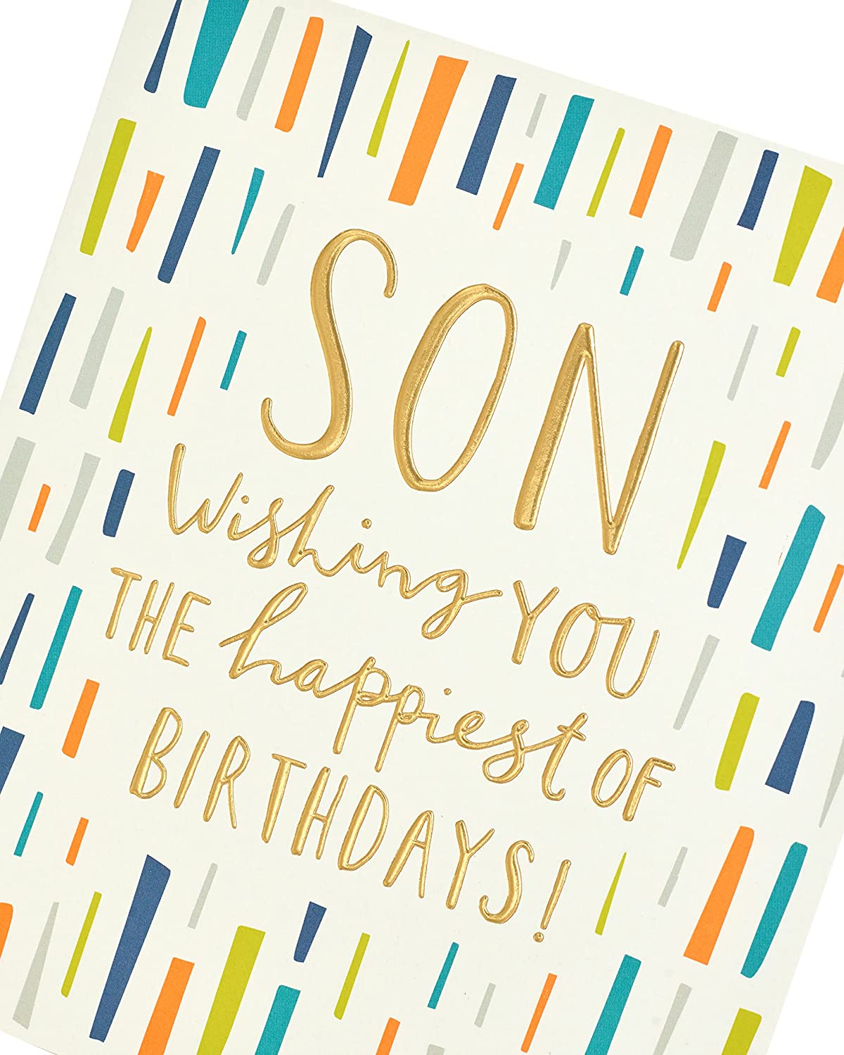 Gold Foil Lettering Son Birthday Card