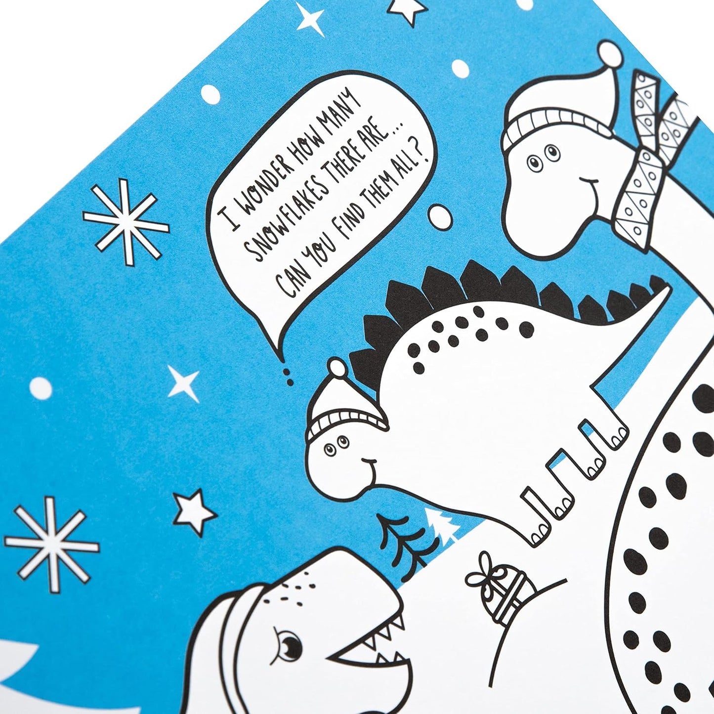 Fun Crayola Dinosaur Roarsome Colour In Design with Fold Out Banner Kids Christmas Card