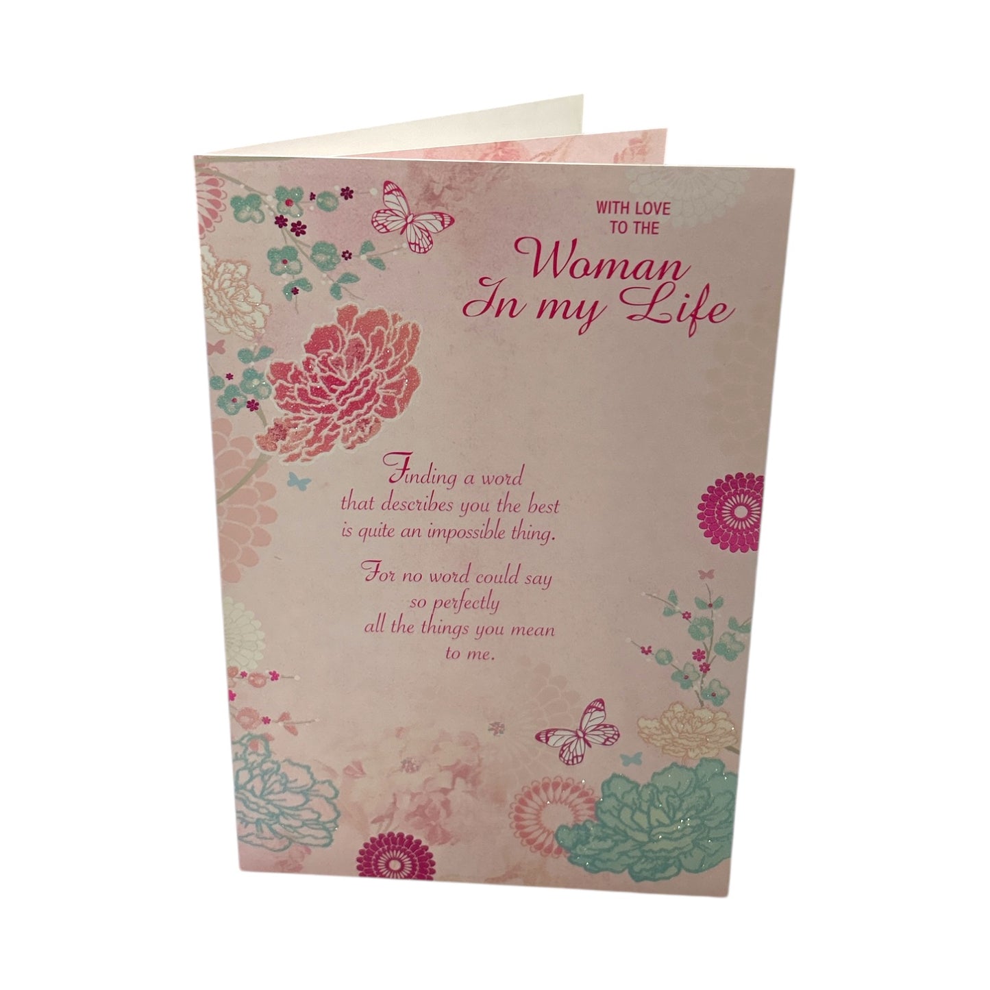 Woman In My Life Pastel Colored Floral design Mother's Day Card