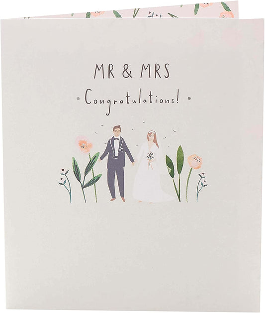 Wedding Congratulations Card for Bride & Groom