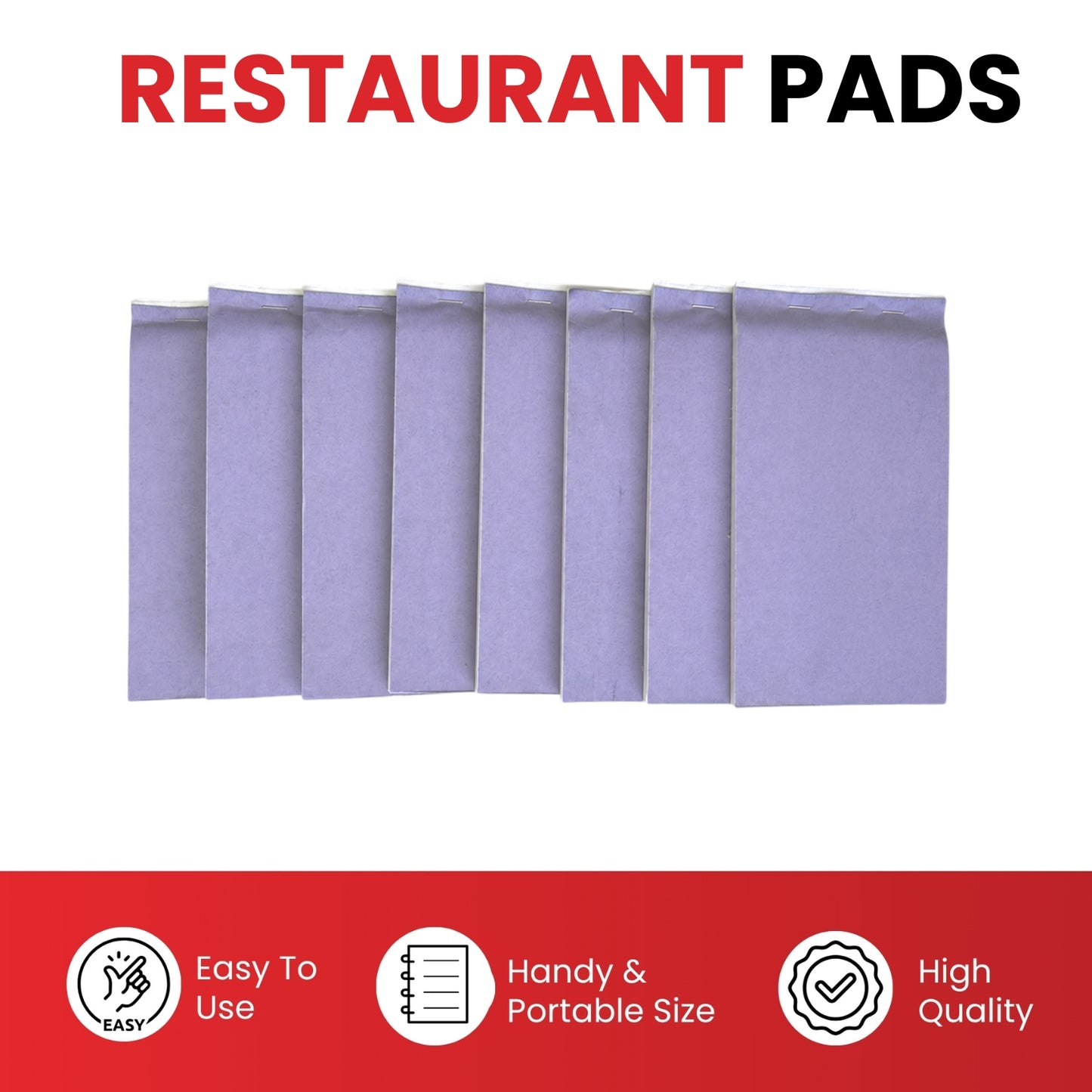 Pack of 10 95mm x 170mm White Duplicate with Carbon Restaurant Service Pads