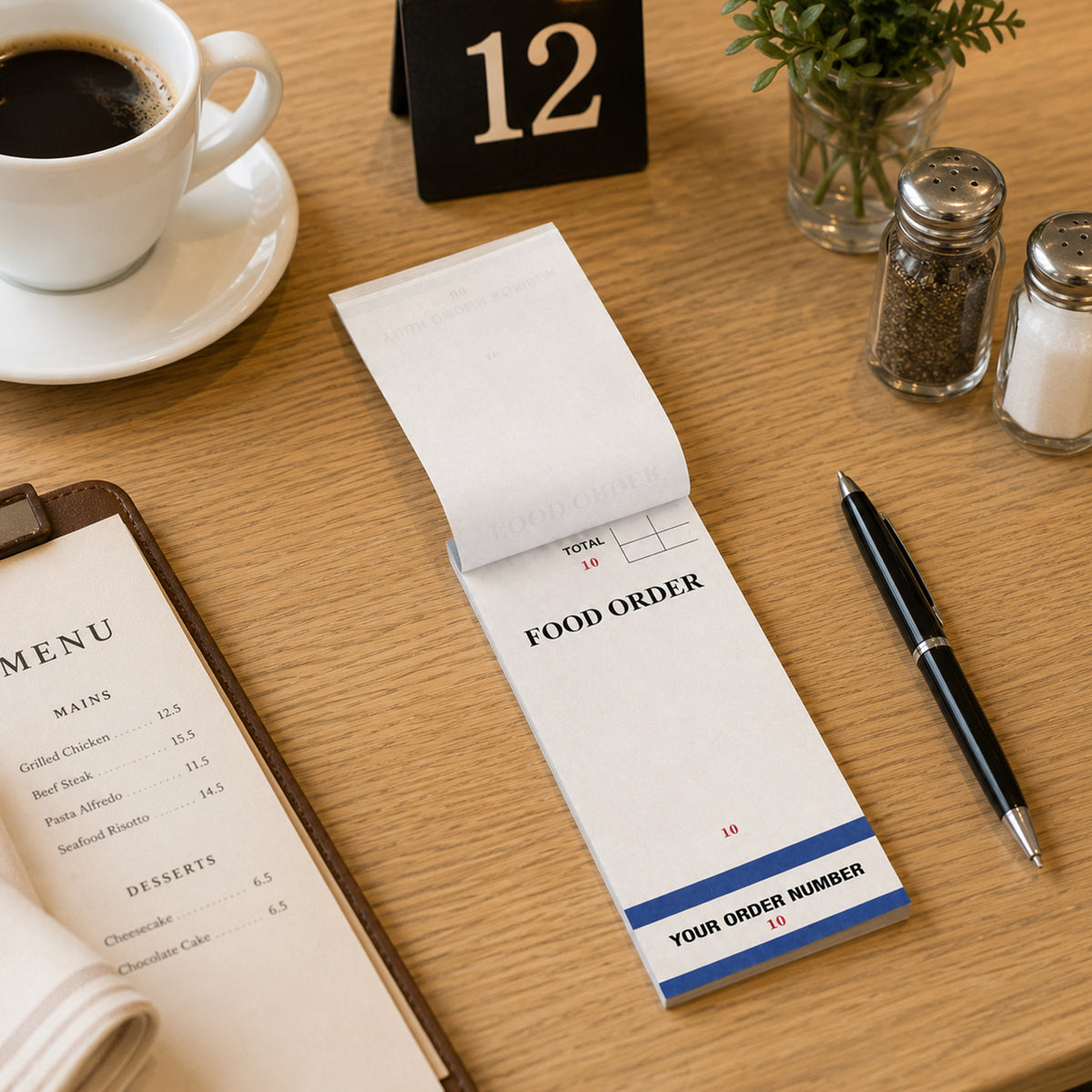 Pack of 50 63mm x 152mm Assorted Coloured Strip Restaurant Service Pads