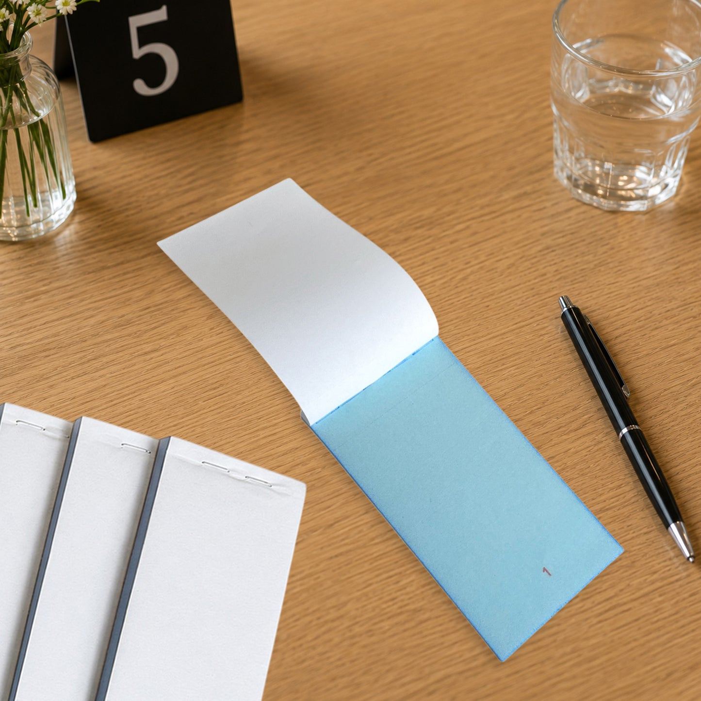 Pack of 10 76mm x 140mm Plain White Duplicate NCR Service Pads