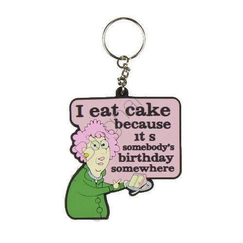Aunty Acid Rubber Keyring I Eat Cake Christmas All Occasion Humour