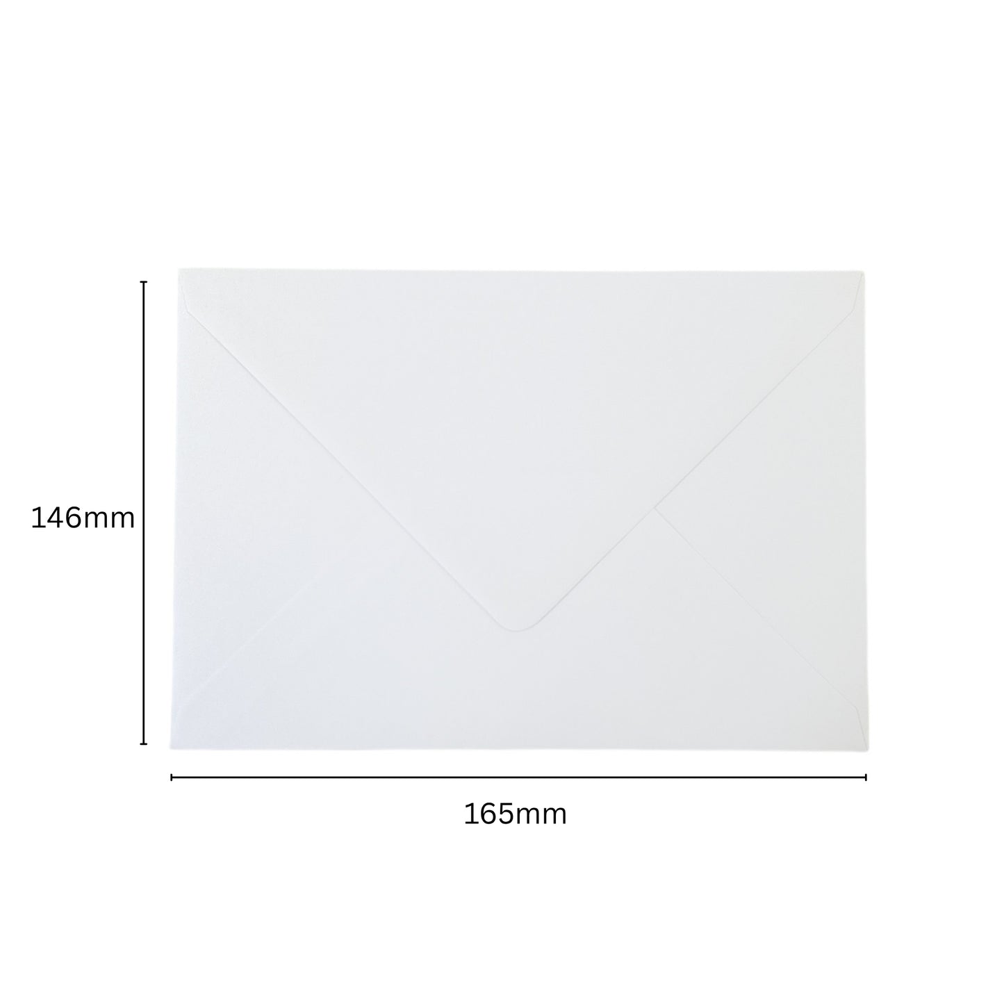 Pack of 50 White 100gsm 146x165mm Gummed Envelopes