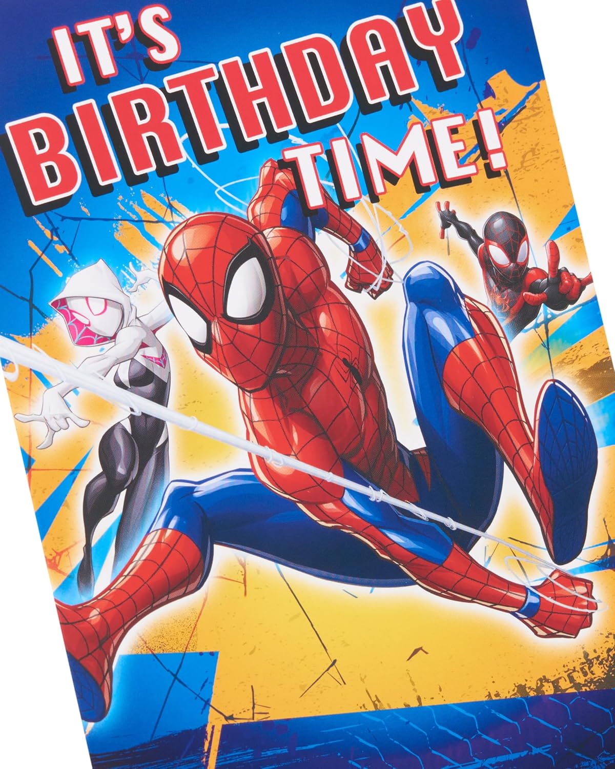 Marvel Spider-Man Time Design Birthday Card