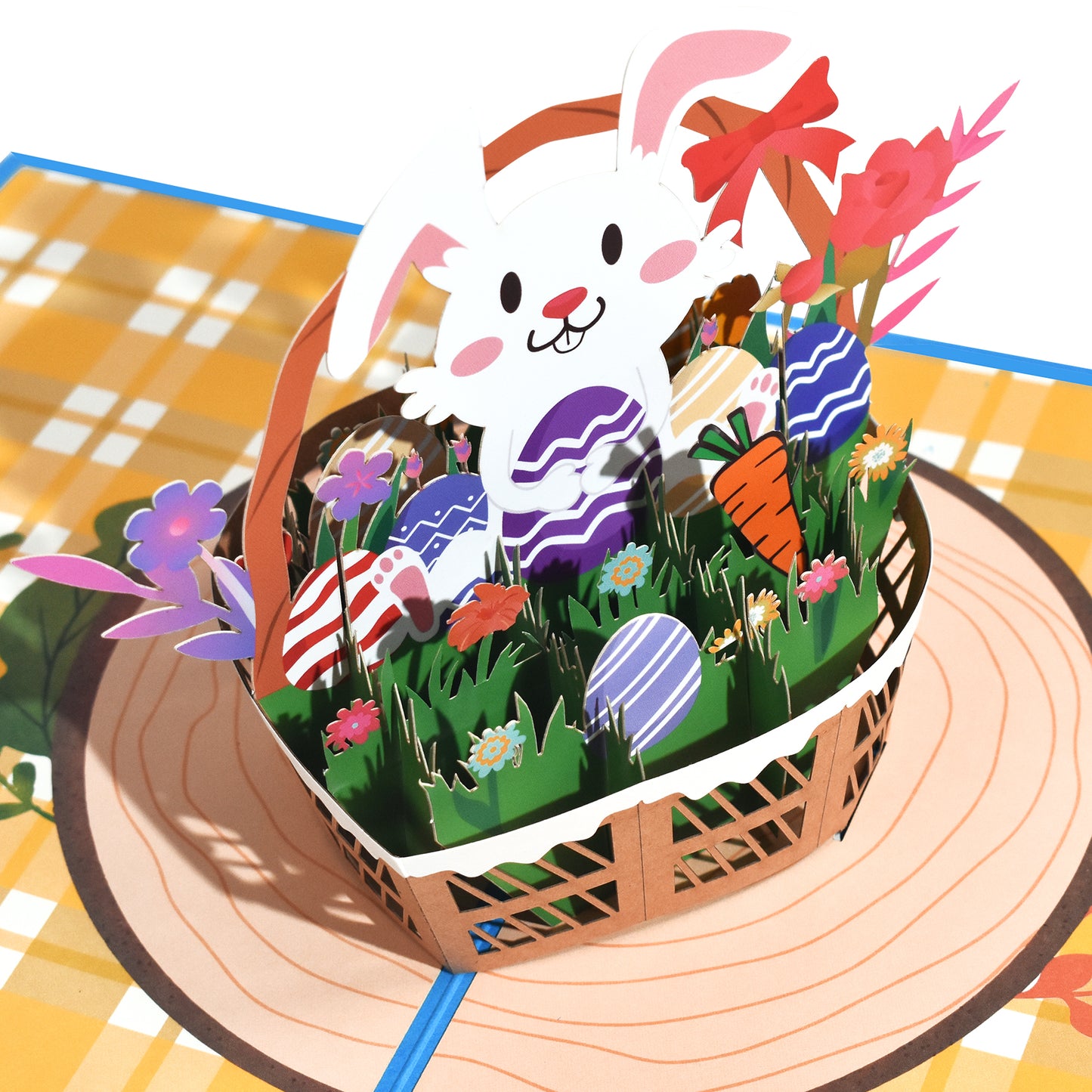 Bunny Basket Surprise 3D Pop Up Easter Card