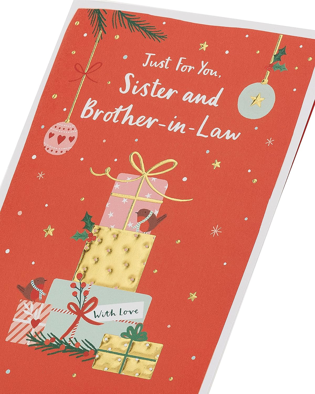 Foil Finish Design Sister & Brother-In-Law Christmas Card