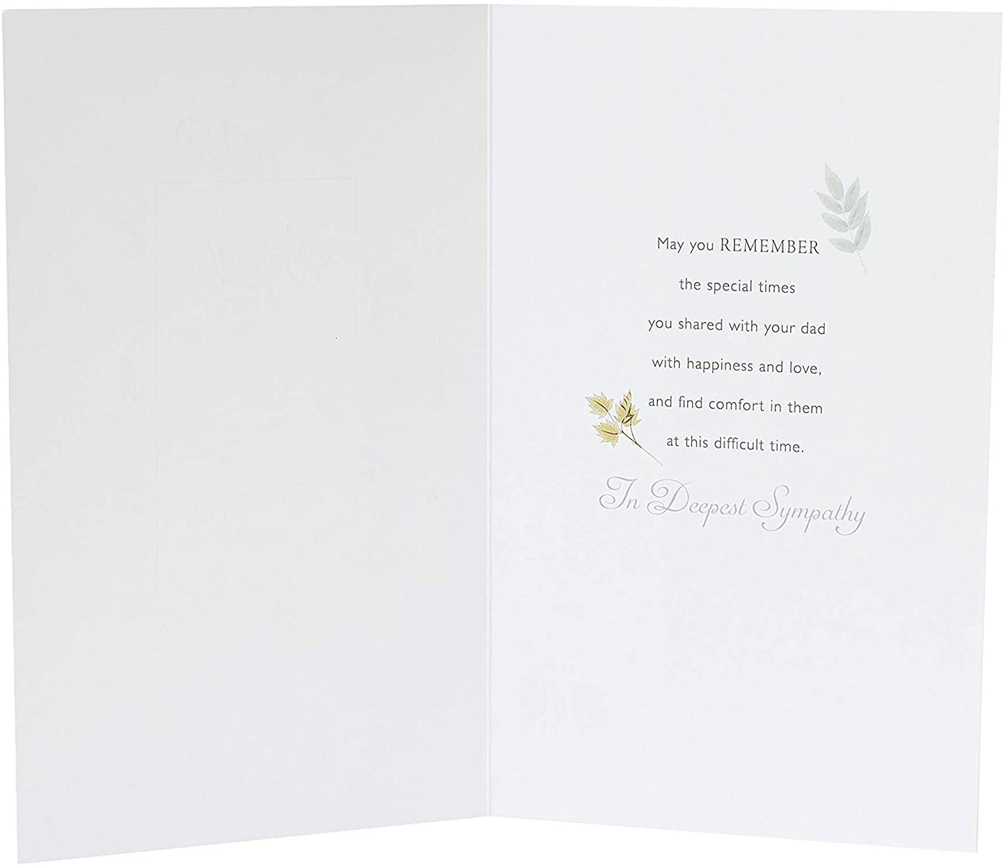 Loss of Dad deepest Sympathy Nice Verse Memories Greeting Card