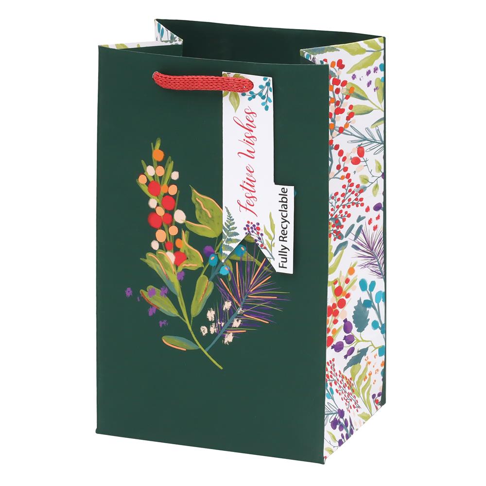 Pack of 12 Festive Gathering Christmas Small Gift Bags