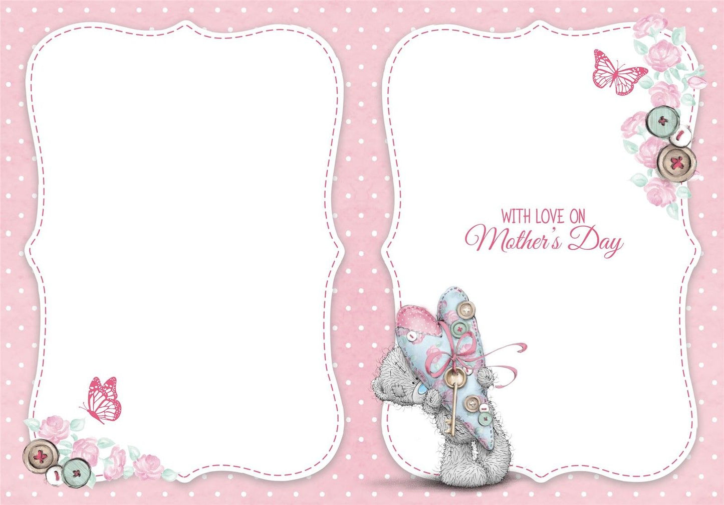 From Your Granddaughter Bear Holding Heart Design Mother's Day Card