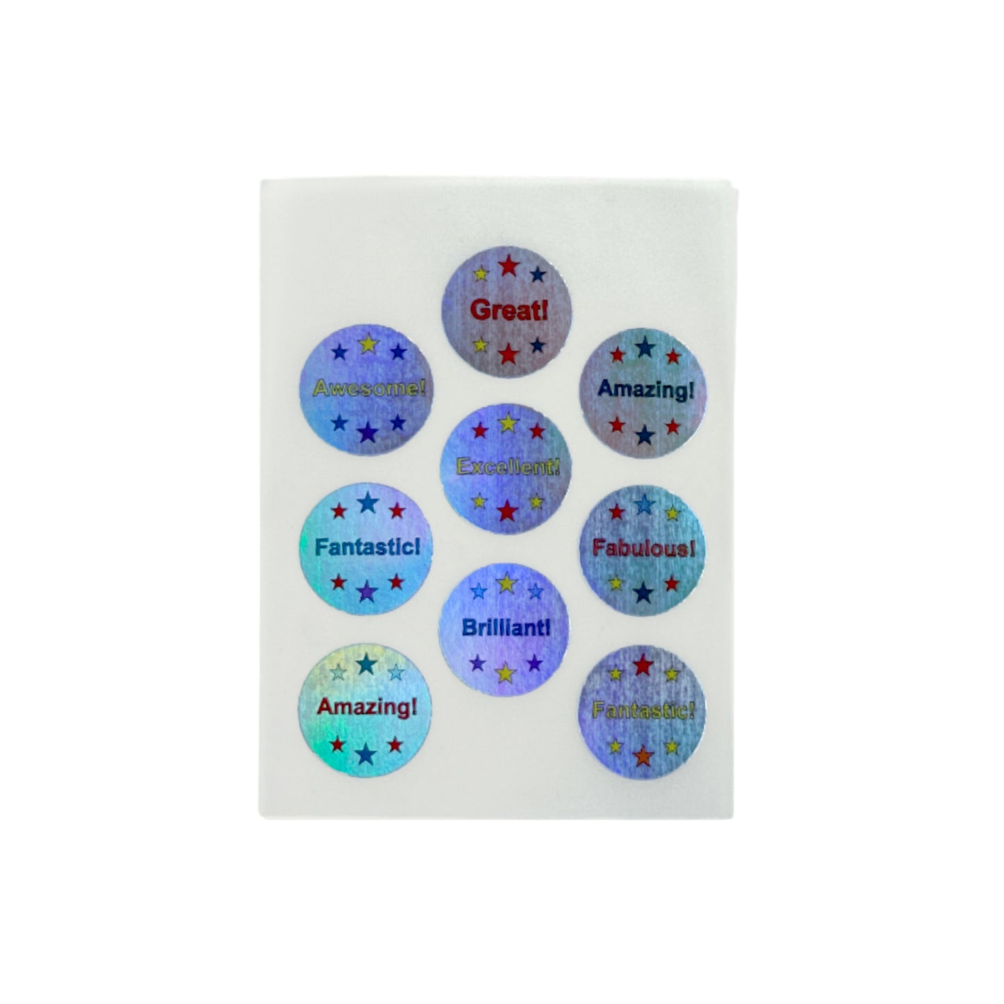 Pack of 108 Cool Holographic Round Labels 24mm