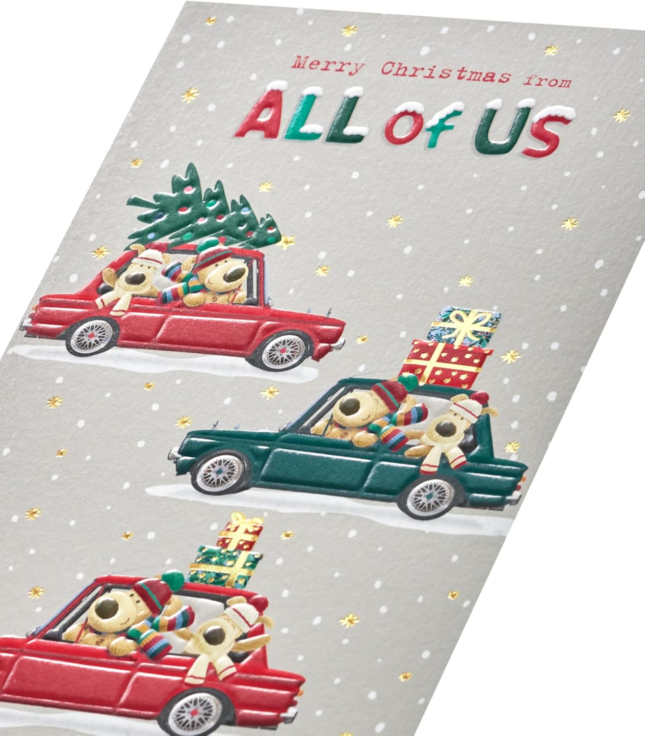 Boofles in 3 Cars From All Of Us Christmas Card
