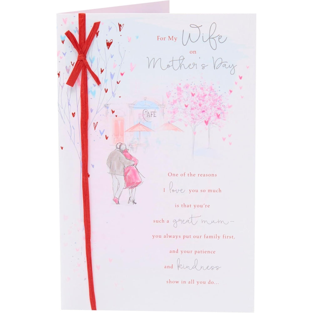 Couple Walking Through Design Wife Mother's Day Card