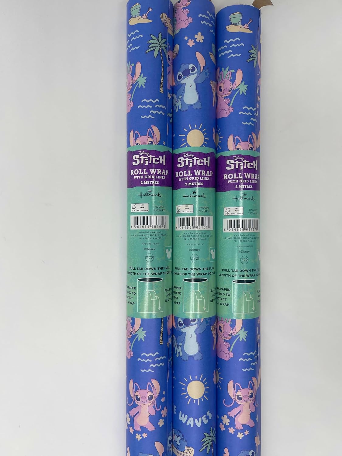 Disney Lilo & Stitch Wrapping Paper 3 x 2 Metre Rolls Perfect for Birthday, Christmas and Christenings