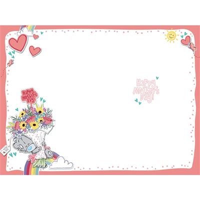 Lovely Mummy Bear With Flowers Design Mother's Day Card From Little Girl
