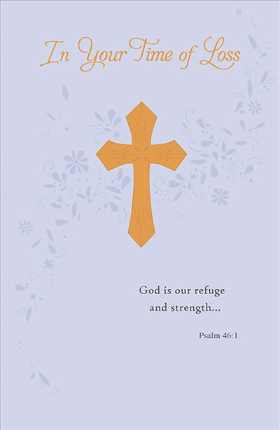 In Your Time Of Loss Religious Deepest Condolence Card